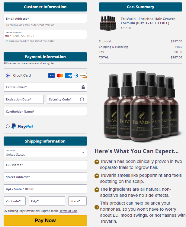 TruVarin Checkout